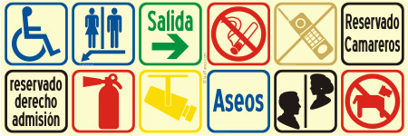 pictogramas de vinilo para señalizacion - lasPlacas.com